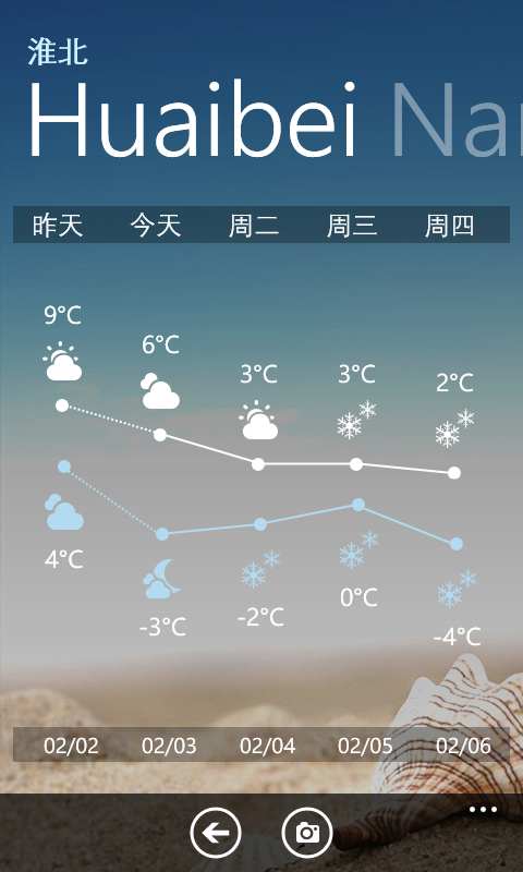 北集天气预报更新通知